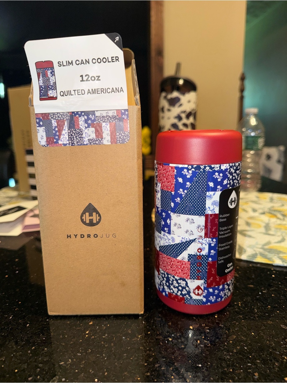 HydroJug Quilted Americana Slim Can Cooler